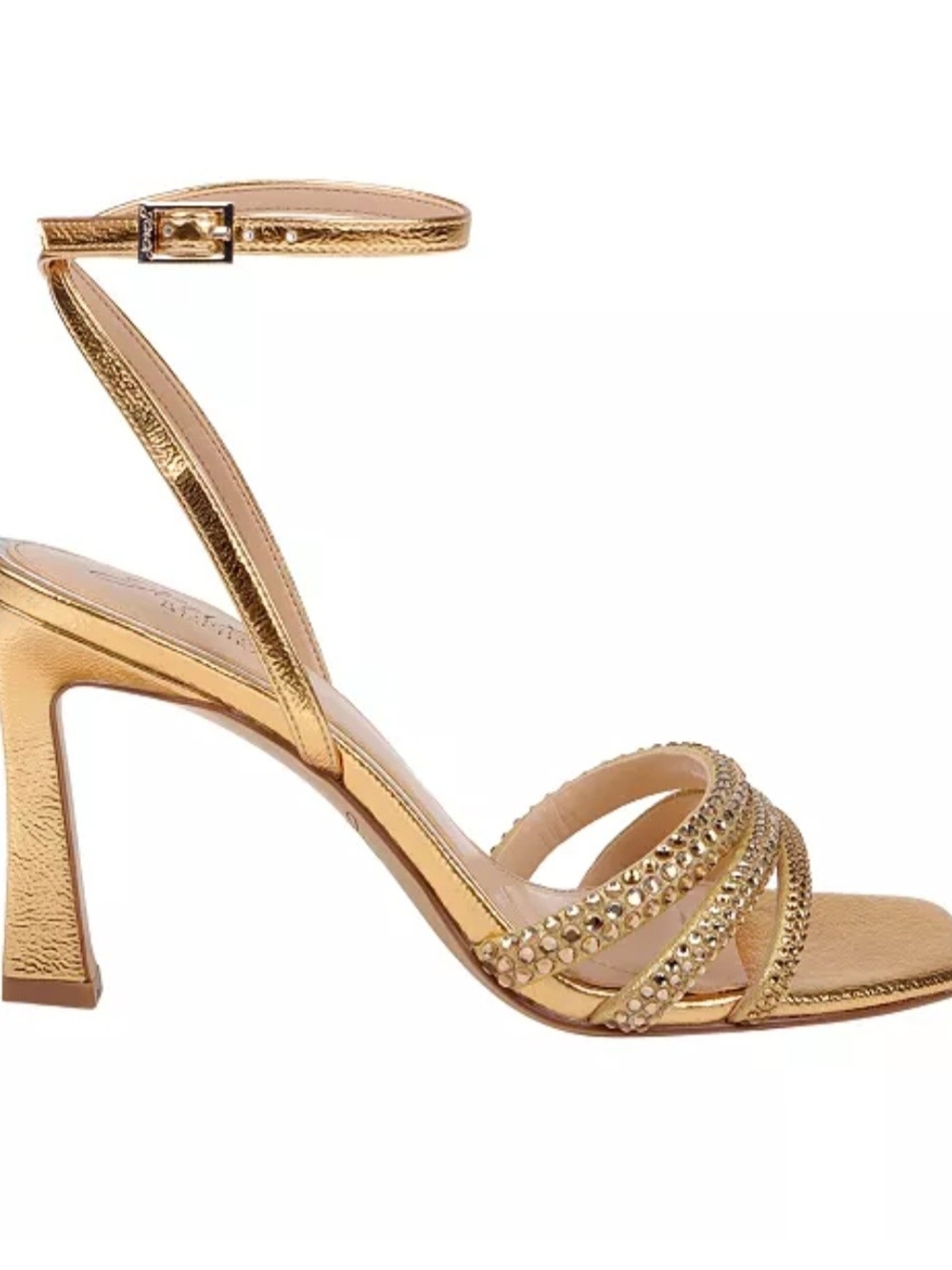 Jewel Badgley Mischka Strap Ankle-Heel Sandals